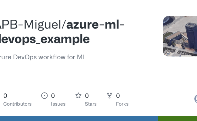 GitHub - APB-Miguel/azure-ml-devops_example: Azure DevOps Workflow For ML