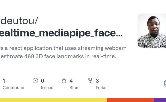 GitHub - Adeutou/realtime_mediapipe_facemesh: It Is A React Application ...