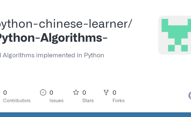 GitHub - Python-chinese-learner/Python-Algorithms-: All Algorithms ...