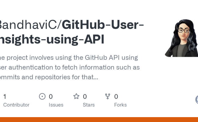 GitHub - BandhaviC/GitHub-User-Insights-using-API: The Project Involves ...