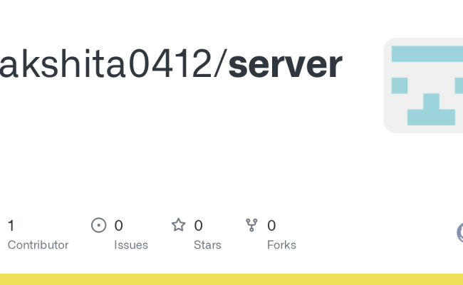 GitHub - Rakshita0412/server
