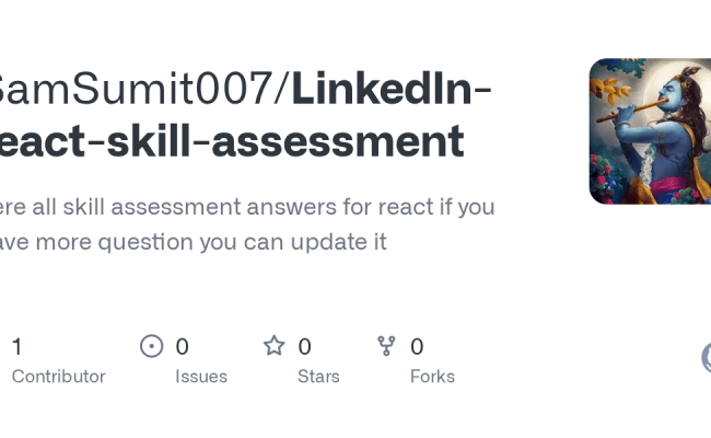 GitHub - SamSumit007/LinkedIn-react-skill-assessment: Here All Skill ...