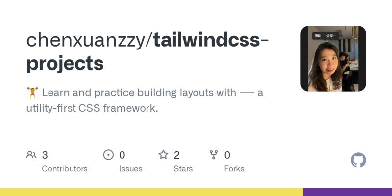 Github Anburocky3 Tailwindcss Basics Learning Tailwindcss Through Projects - Download Modern Dark Design | 4K