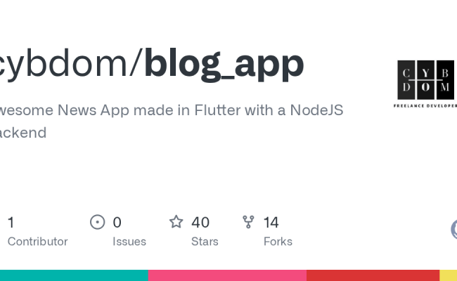 GitHub - Cybdom/blog_app: Awesome News App Made In Flutter With A ...