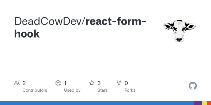 GitHub - DeadCowDev/react-form-hook