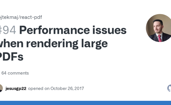 Performance Issues When Rendering Large PDFs · Issue #94 · Wojtekmaj ...