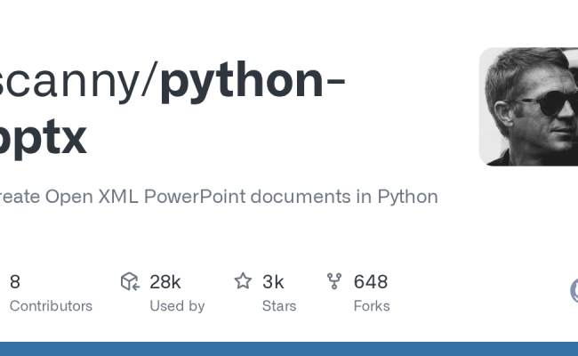 GitHub - Scanny/python-pptx: Create Open XML PowerPoint Documents In Python