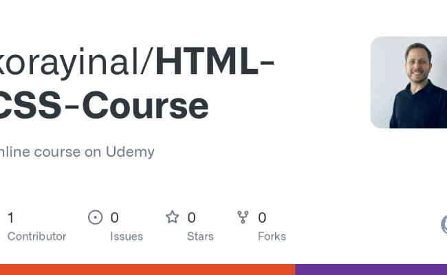 GitHub - Korayinal/HTML-CSS-Course: Online Course On Udemy