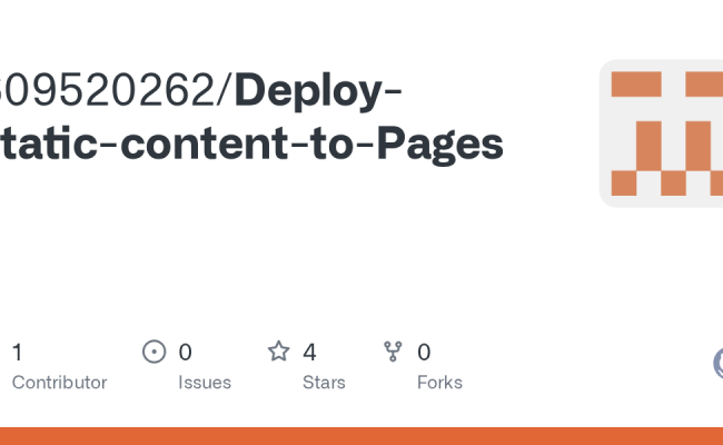 GitHub - 609520262/Deploy-static-content-to-Pages
