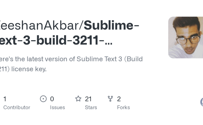 GitHub - ZeeshanAkbar/Sublime-text-3-build-3211-license-key: Here's The ...