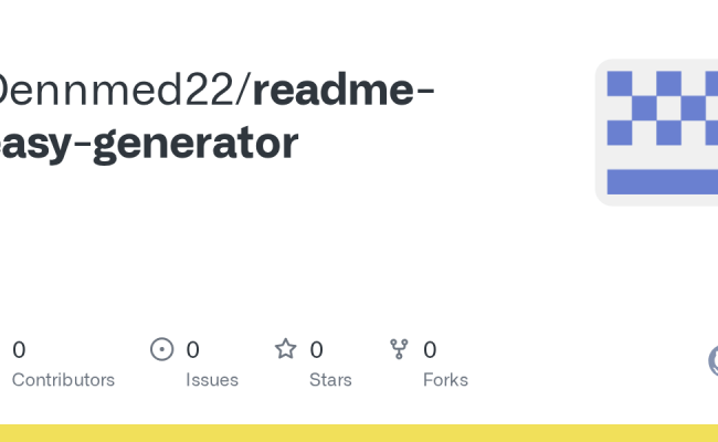 GitHub - Dennmed22/readme-easy-generator