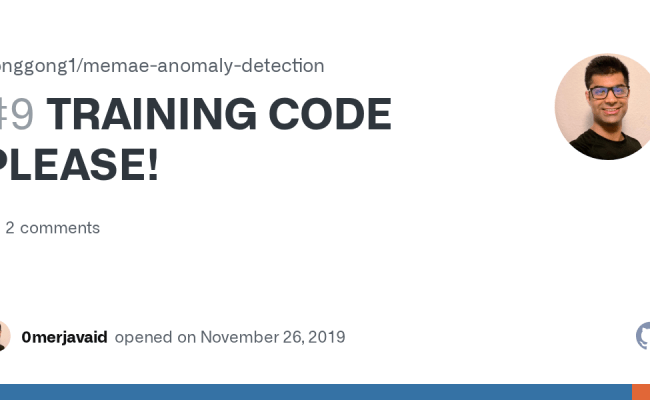 TRAINING CODE PLEASE! · Issue #9 · Donggong1/memae-anomaly-detection ...