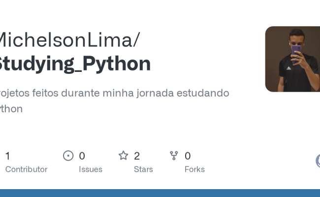 GitHub - MichelsonLima/Studying_Python: Projetos Feitos Durante Minha ...