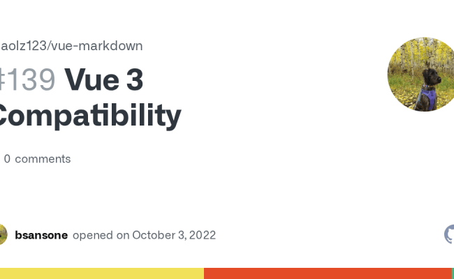 Vue 3 Compatibility · Issue #139 · Miaolz123/vue-markdown · GitHub