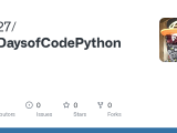 Github Frax27 100daysofcodepython