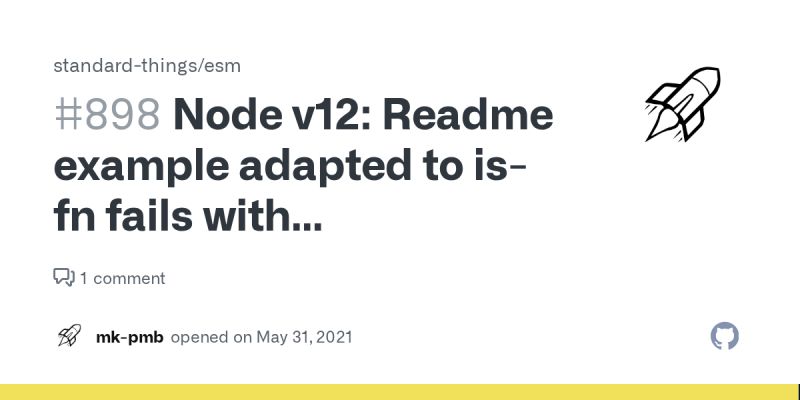 Node V12 Readme Example Adapted To Is Fn Fails With Err Require Esm Issue 898 Standard - Classic Gradient Photo - Full HD