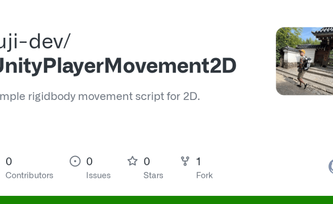 GitHub - Juji-dev/UnityPlayerMovement2D: Simple Rigidbody Movement ...