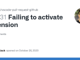 Failing To Activate Extension Issue 2231 Microsoft Vscode Pull