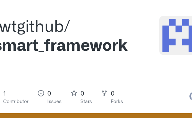 GitHub - Rwtgithub/smart_framework