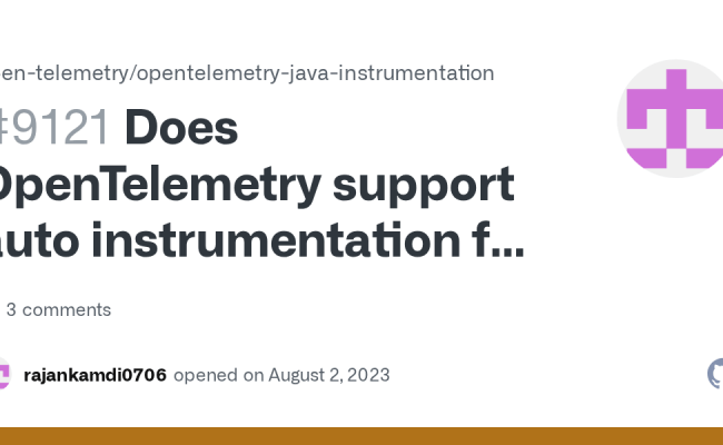 Does OpenTelemetry Support Auto Instrumentation For Https://spring.io ...