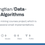 GitHub - Yonghangtian/Data-Mining-Algorithms: This Is My Data Mining ...