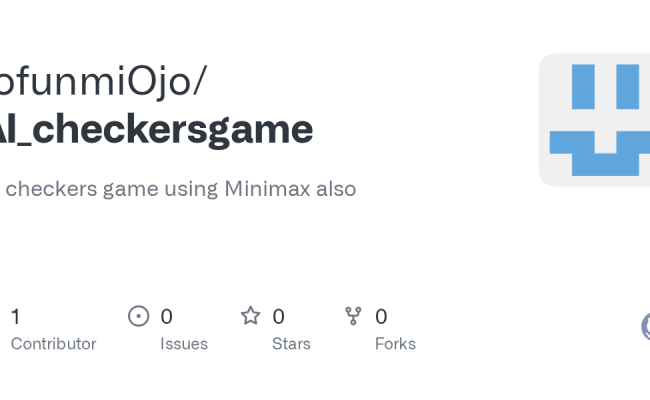 GitHub - TofunmiOjo/AI_checkersgame: AI Checkers Game Using Minimax Also