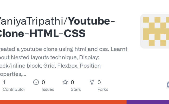 GitHub - VaniyaTripathi/Youtube-Clone-HTML-CSS: Created A Youtube Clone ...
