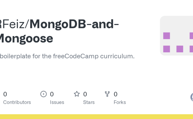 GitHub - RFeiz/MongoDB-and-Mongoose: A Boilerplate For The FreeCodeCamp ...