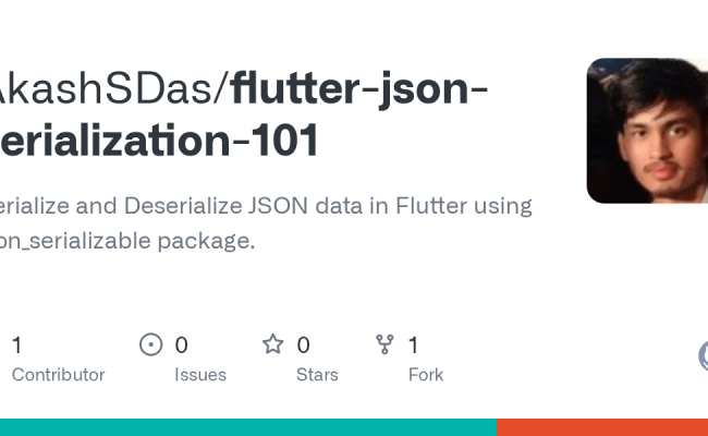 GitHub - AkashSDas/flutter-json-serialization-101: Serialize And Deserialize JSON Data In ...