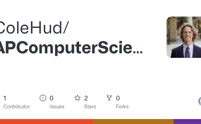 GitHub - ColeHud/APComputerScience