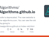 Github Thealgorithms Thealgorithms Github Io This Website Is