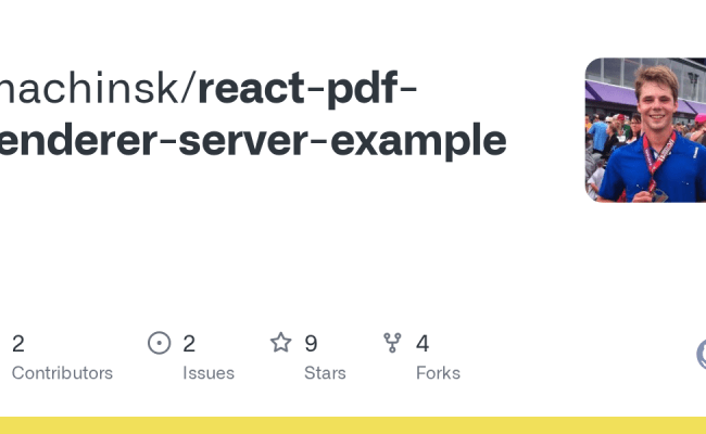 GitHub - Machinsk/react-pdf-renderer-server-example