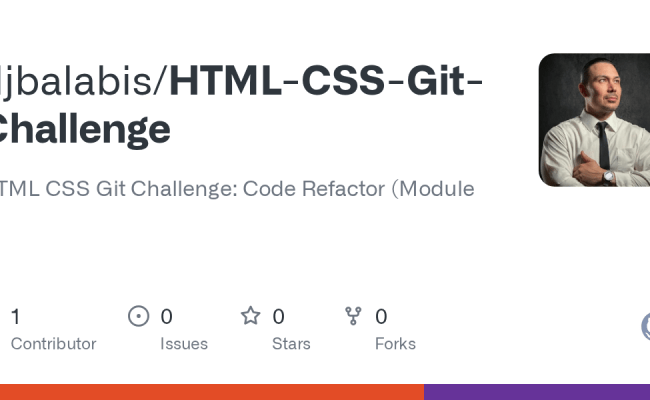GitHub - Djbalabis/HTML-CSS-Git-Challenge: HTML CSS Git Challenge: Code ...