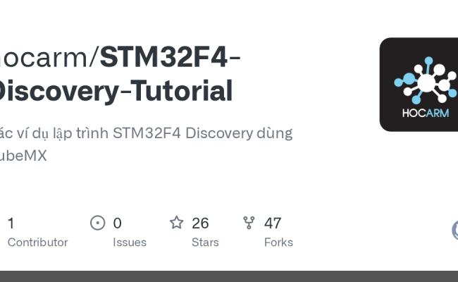 GitHub - Hocarm/STM32F4-Discovery-Tutorial: Các Ví Dụ Lập Trình STM32F4 ...