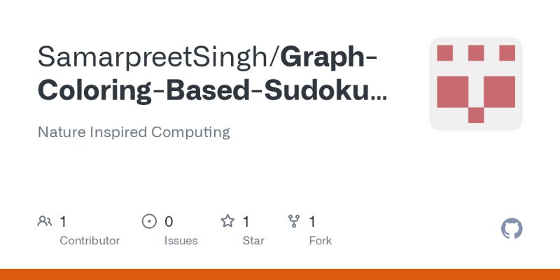 Sudoku Solver Graph Coloring Solving A Sudoku Puzzle Using Graph By Ishaan Gupta Code - Colorful Pictures - High Quality HD Collection