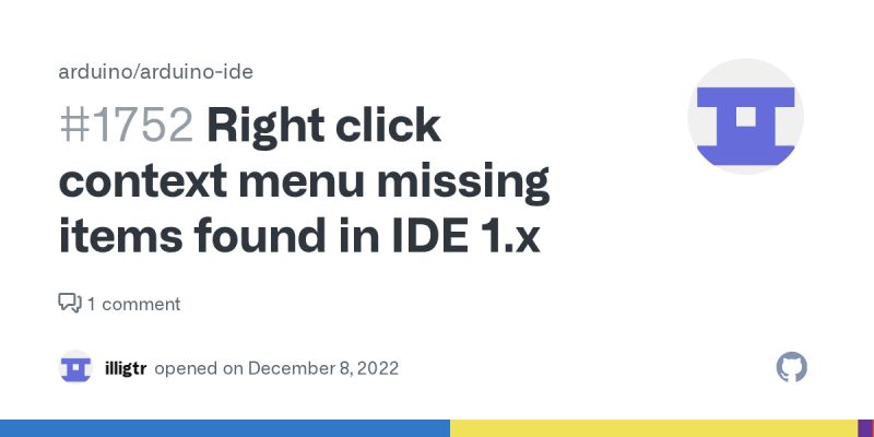 Right Click Context Menu Missing Items Found In Ide 1 X Issue 1752 Arduino Arduino Ide Github - Premium Gradient Picture Gallery - Ultra HD