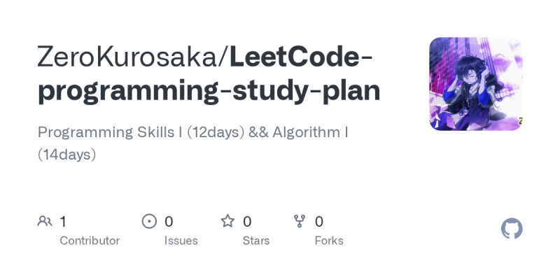 Github Zerokurosaka Leetcode Programming Study Plan Programming - Sunset Wallpaper Collection - Mobile Quality