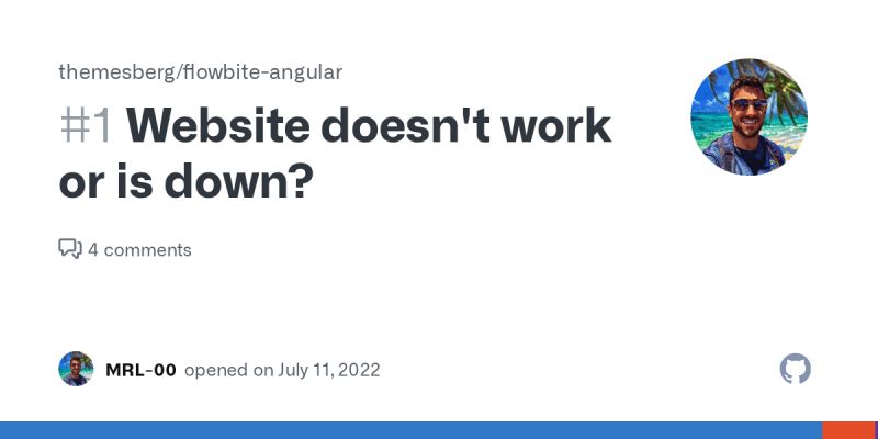 Website Doesn T Work Or Is Down Issue 1 Themesberg Flowbite - Best Mountain Illustrations in Retina