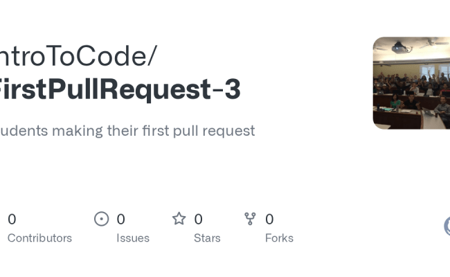 GitHub - IntroToCode/FirstPullRequest-3: Students Making Their First ...