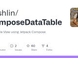 Github Hashlin Composedatatable Datatable View Using Jetpack Compose