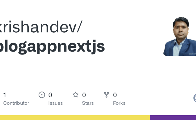 GitHub - Krishandev/blogappnextjs