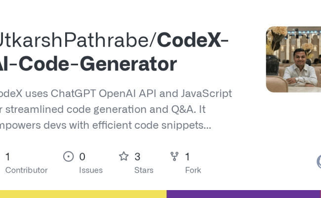 GitHub - UtkarshPathrabe/CodeX-AI-Code-Generator: CodeX Uses ChatGPT ...