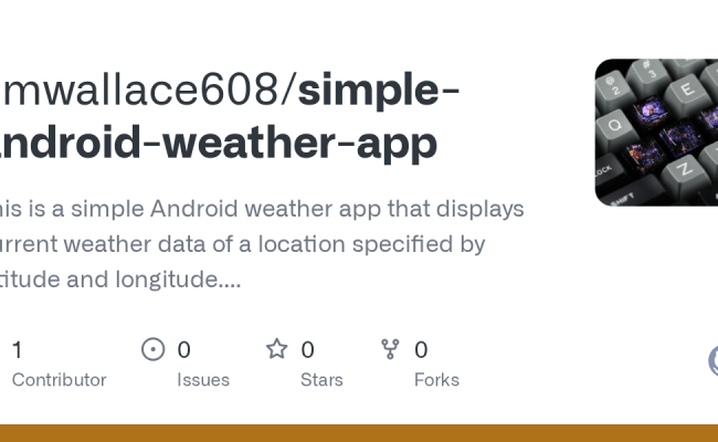 GitHub - Amwallace608/simple-android-weather-app: This Is A Simple ...