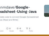 Github Amanmdave Google Spreadsheet Using Java A Boilerplate Code To