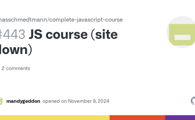 JS Course (site Down) · Issue #443 · Jonasschmedtmann/complete ...