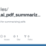 GitHub - Esthergiles/python_ai_pdf_summarizer: A Python Script For ...
