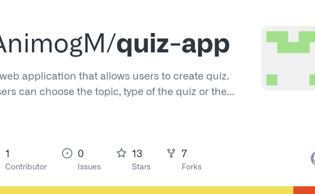 GitHub - AnimogM/quiz-app: A Web Application That Allows Users To ...