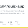 GitHub - AnimogM/quiz-app: A Web Application That Allows Users To ...