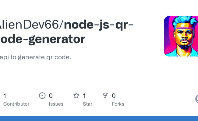 GitHub - AlienDev66/node-js-qr-code-generator: A Api To Generate Qr Code.
