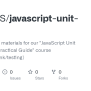 GitHub - WoradaS/javascript-unit-testing: Course Code & Materials For ...